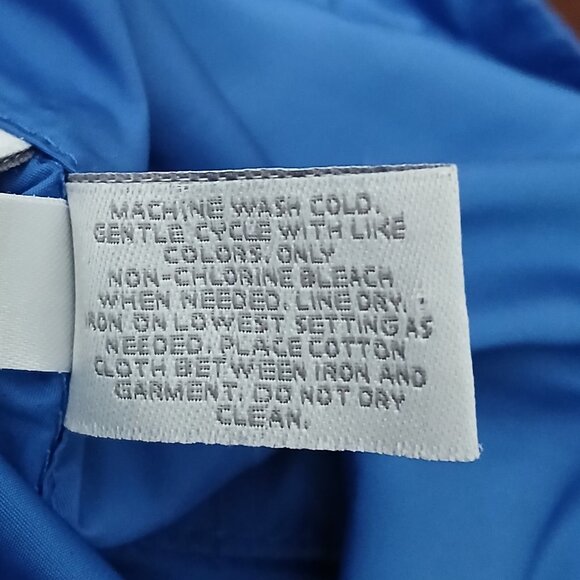 Zenergy Chicos Jacket Size 2 Large Full Zip Mock Hood Lightweight Blue Pockets - Picture 9 of 9